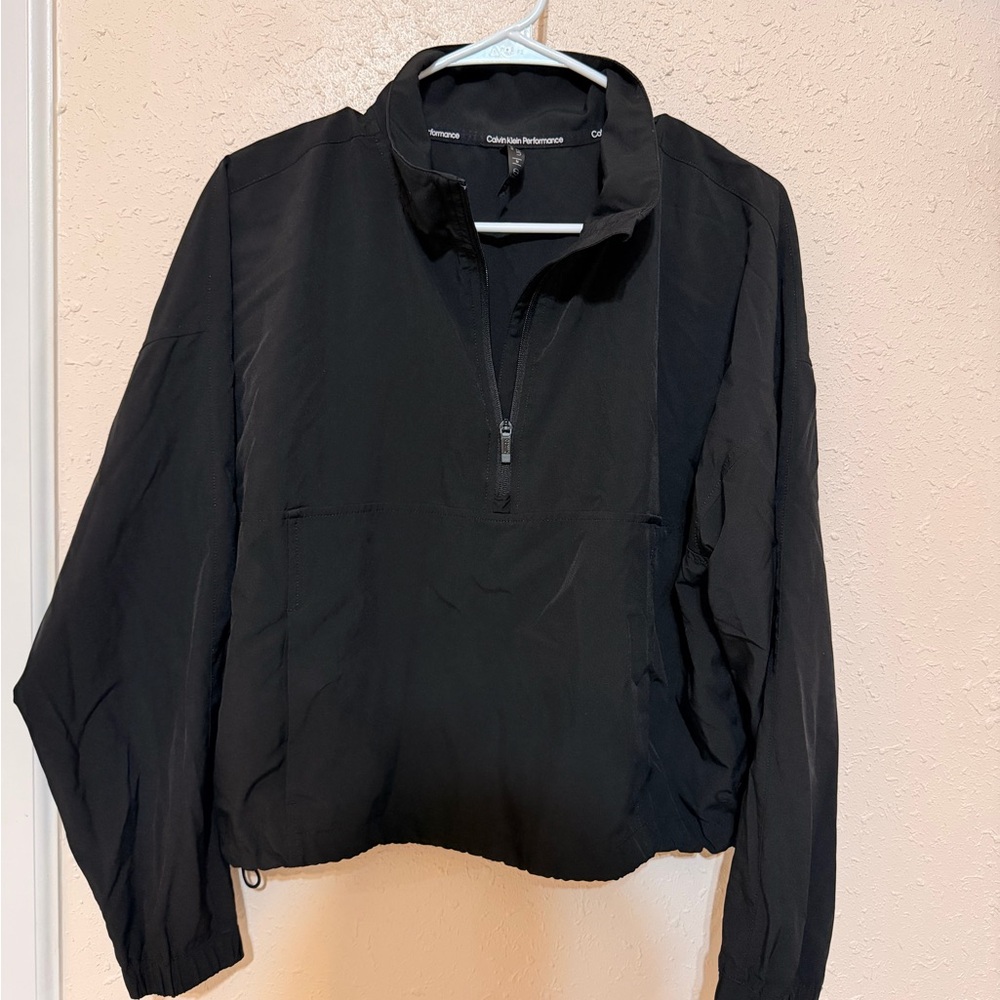 Calvin Klein Performance Black Pullover Half-Zip Windbreaker